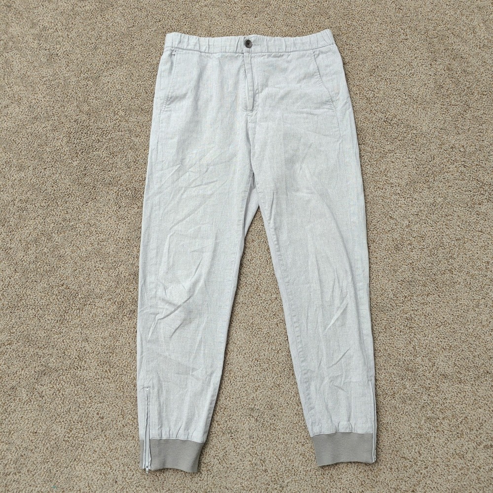 VINCE Men Joggers L Gray Cotton Lycra Luxury Minimalist Streetwear Joggers - Picture 2 of 16